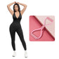 💞50K+ SOLD!🌸High-Stretch V-Neck Jumpsuit – All-day ease for fitness & beyond. Breathable, flexible & effortlessly chic. Your go-to for movement. 🧘‍♀️💫