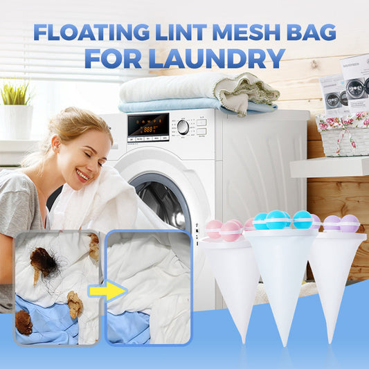 🧼Floating Lint Mesh Bag – Catches hair & lint, reusable, protects washing machine & drain✨