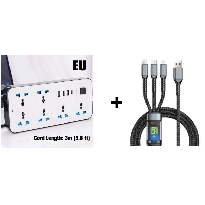Multi-Outlet Power Strip with Extension Cord