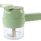 4-in-1 manual electric vegetable cutter set|Multifunction cordless food processor