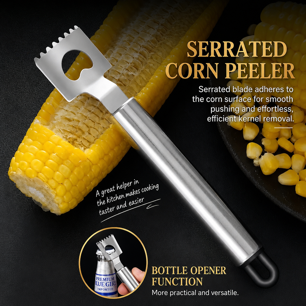 [Buy 1 Get 1 Free] Stainless Steel 2-in-1 Corn Peeler and Bottle Opener
