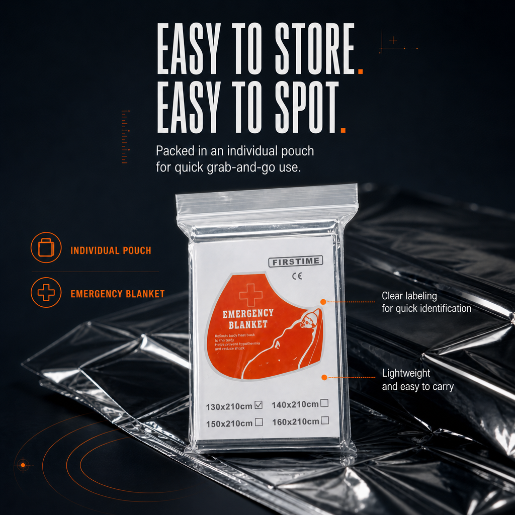 Emergency Survival Blanket – Waterproof, Windproof & Compact for Camping and Outdoor Use