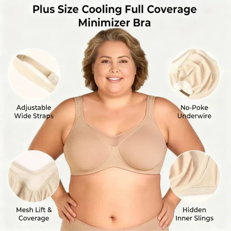 ⏳Last Day Special Price £7.49💐Women's Elegant Sheer Full Coverage Non-padded Plus Size Bra