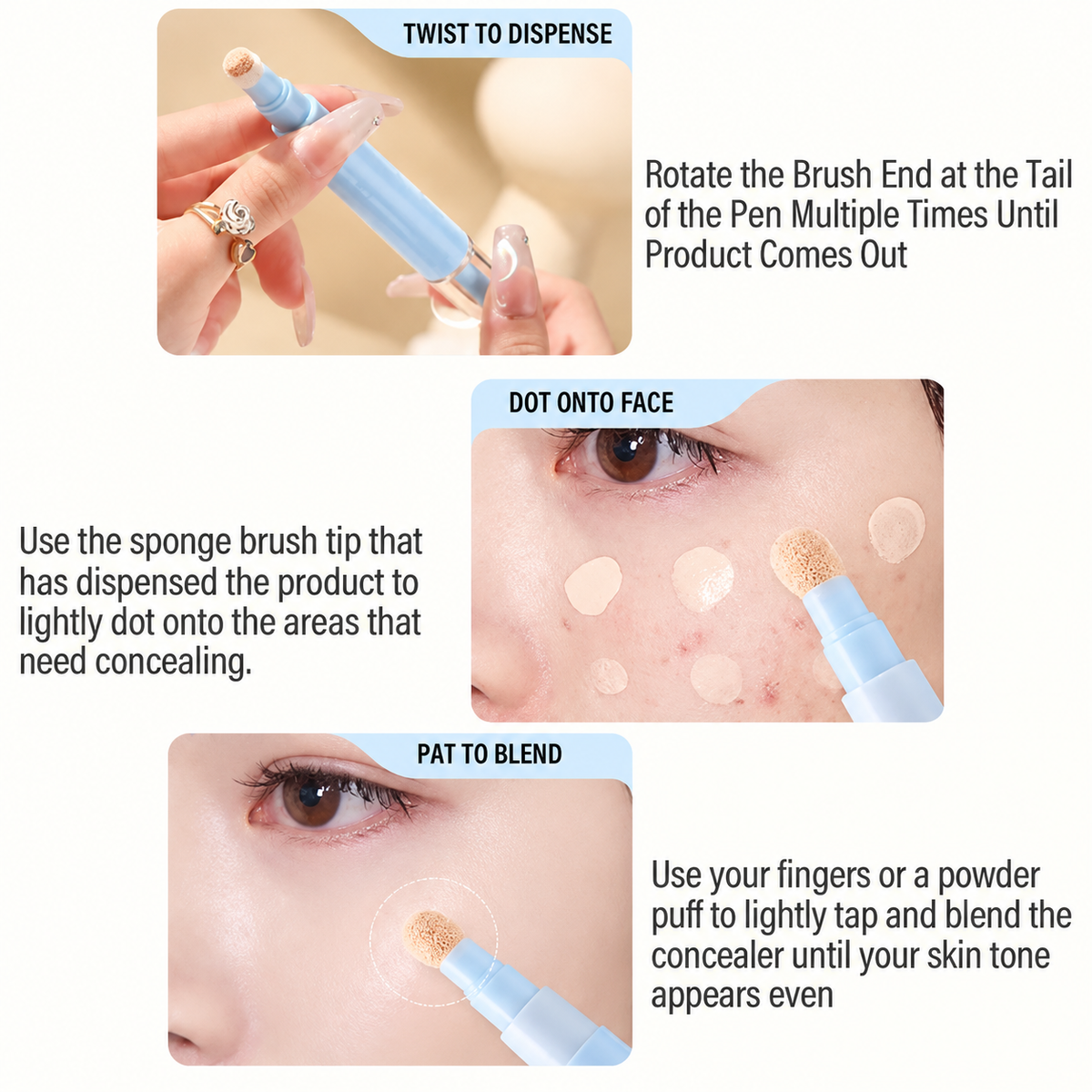 🔥Buy 1 Get 1 Free ( 2 Pcs Total ) NOW!💄Multipurpose Hydrating Liquid Concealer Pen  ✨