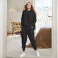 💎 55% OFF! 💎Round-Neck Long-Sleeved Top ＆ Pants 2-Piece Set | Wrinkle-Free & Breathable |