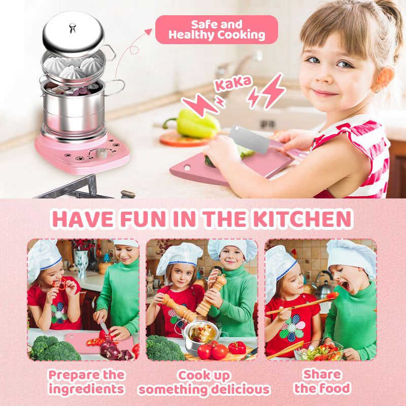 🎁[Best Gift For Kid]🍳Children's Real Cooking Mini Kitchen Toys - 22 PCS Set【Free Shipping📦】