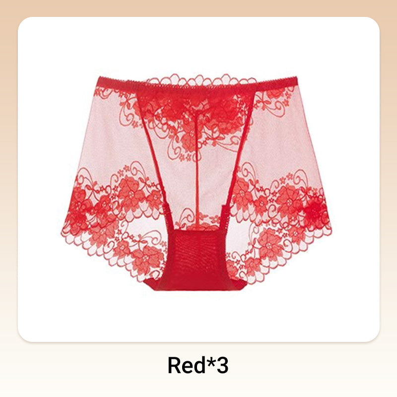 💥Hot Sale 50%OFF😍Women's Hand-Crocheted Lace High-Rise Boxer Briefs