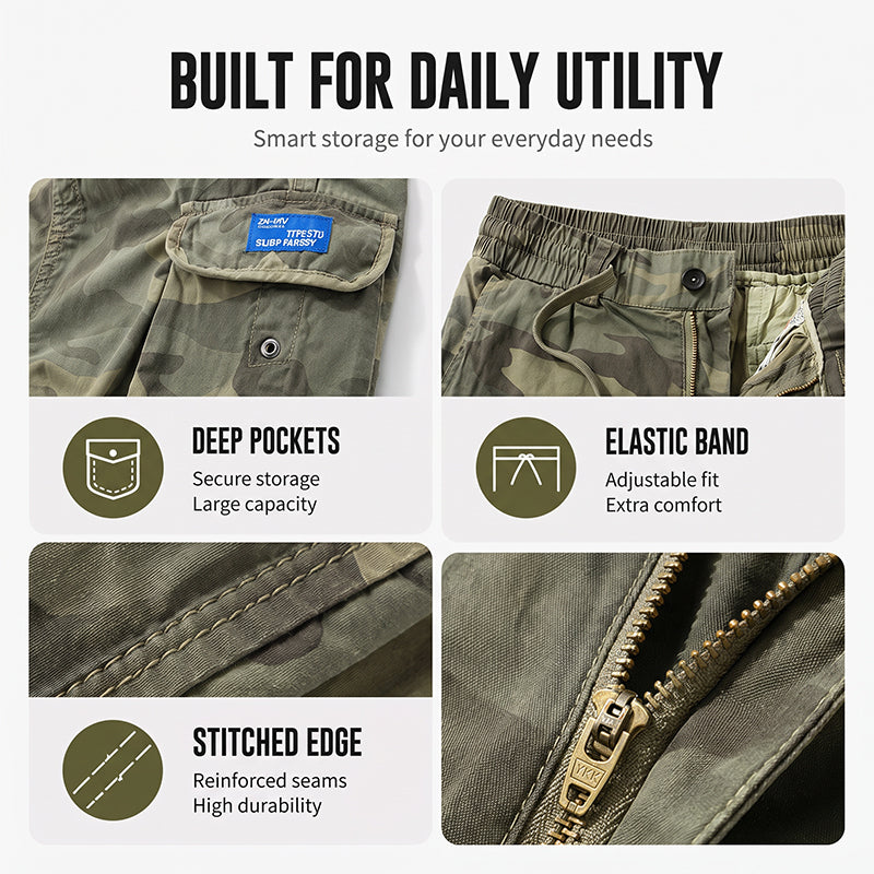 🩳 LIMITED-TIME 52% OFF! ✨ Men's Casual Relaxed Fit Cargo Shorts – Multi-Pockets, Breathable, Rugged 🌲