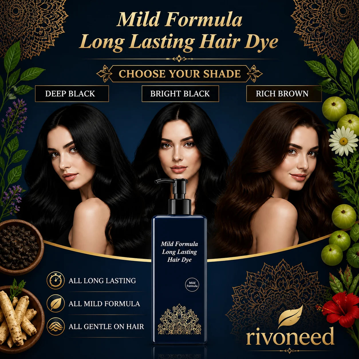Mild Formula Long Lasting Hair Dye