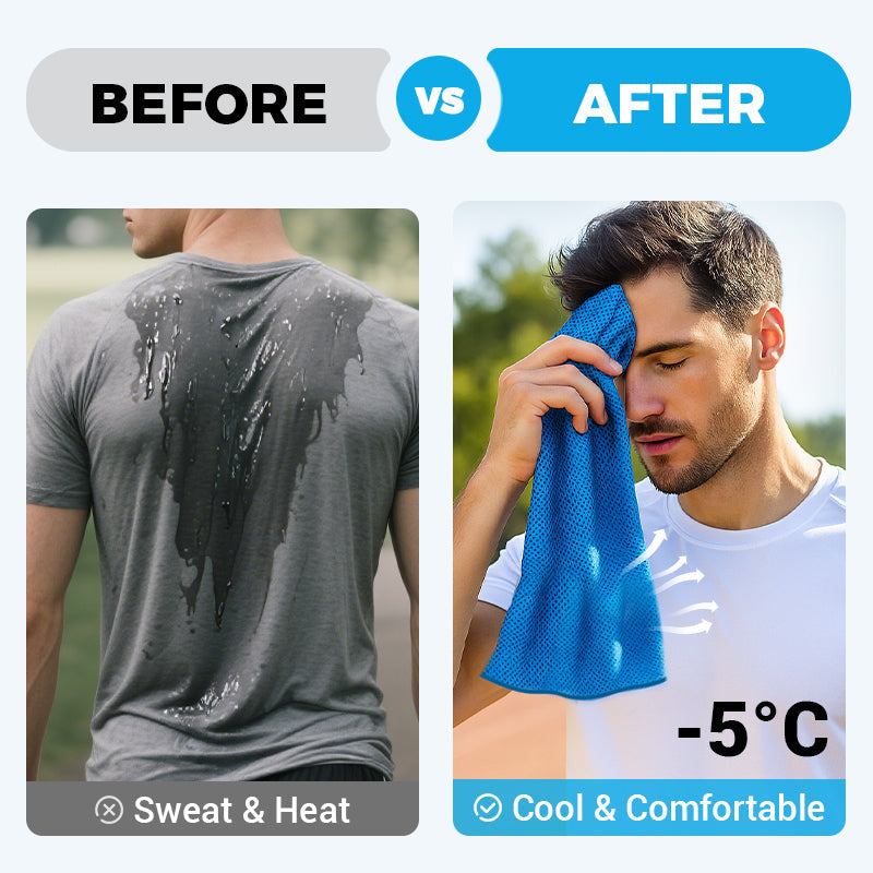 🔥Summer Hot Sale - BUY 1 GET 1 FREE!!⚡50K+ SOLD!❄️Cold Sweat Towel You Can Use Anywhere, Anytime! Reusable Soft Absorbent Cooling Portable