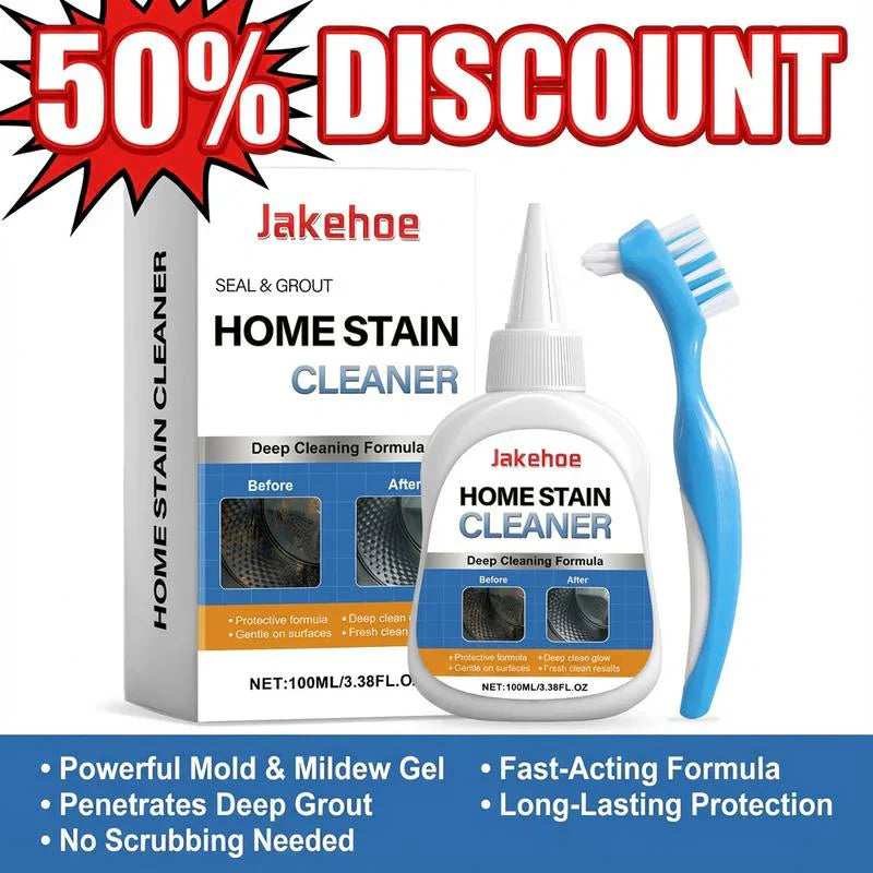 🔥LIMITED SALE 55% OFF!!💥Mold Remover Gel with Scrub Brush – Heavy Duty Mildew Stain Cleaner for Washer Gasket, Shower Caulk, Tile Grout & Bathroom