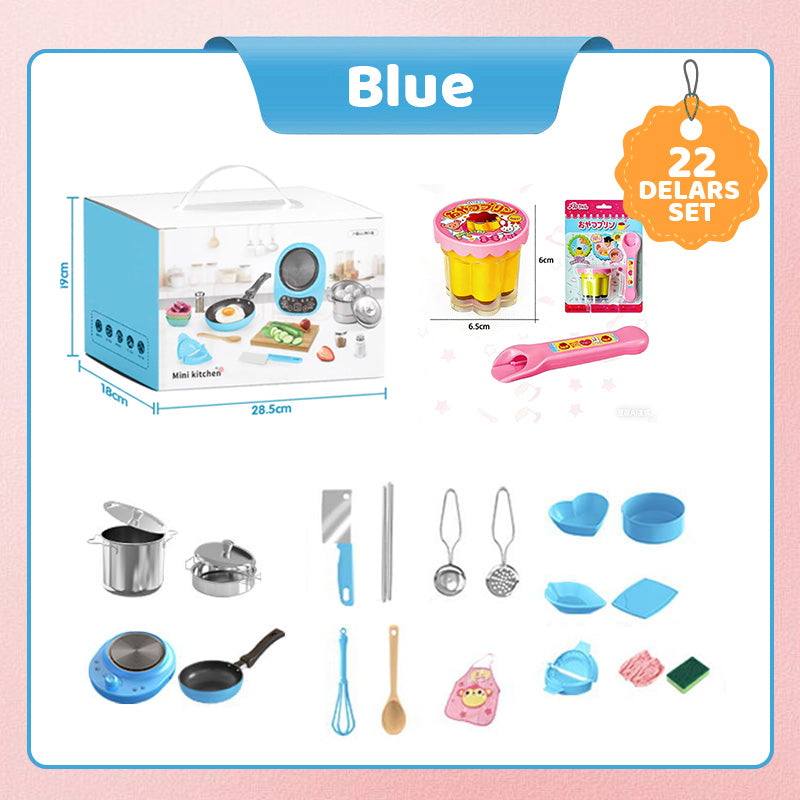 🎁[Best Gift For Kid]🍳Children's Real Cooking Mini Kitchen Toys - 22 PCS Set【Free Shipping📦】