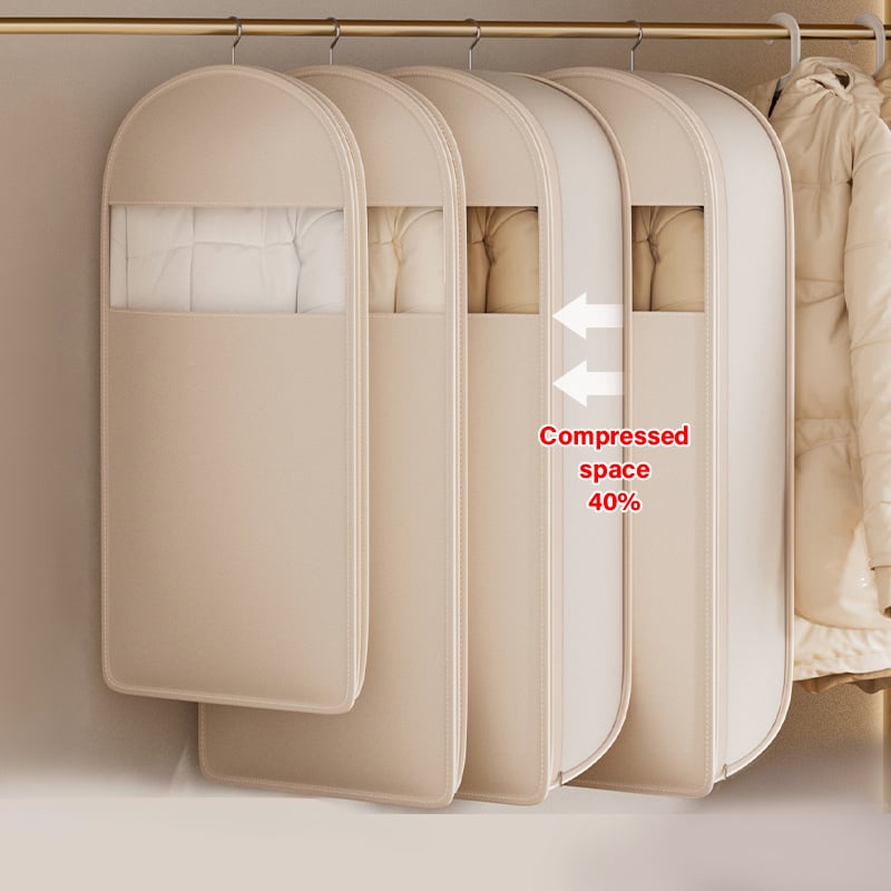 🔥2025 Space Saving Hanging Garment Bag with Self Compression Zipper