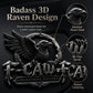 🦅 F-CAW-FTM Midnight Edition Metal Emblem - Premium Raven Badge For Drivers With Attitude