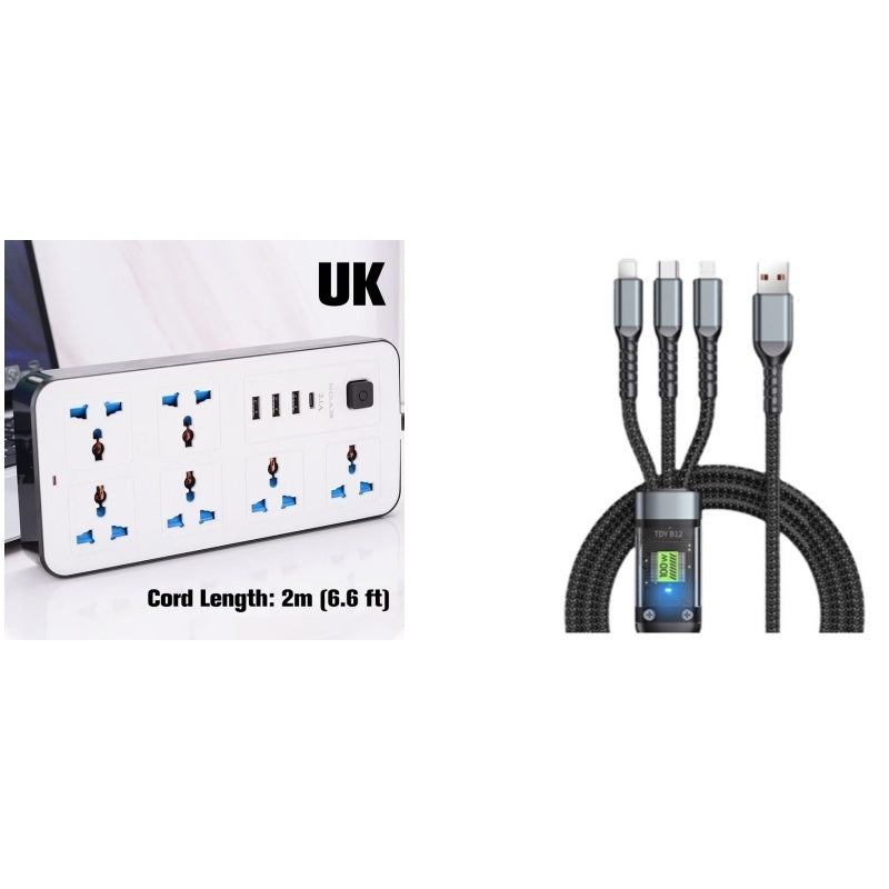 Multi-Outlet Power Strip with Extension Cord