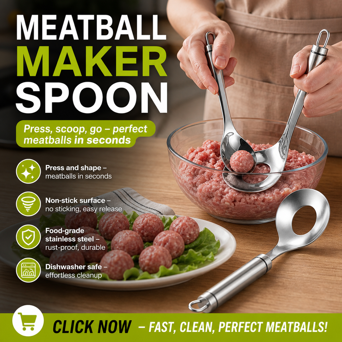 🎁LIMITED-TIME 50% OFF🍳304 stainless steel Creative Hole Design — Press, Shape, Release