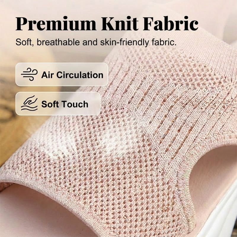 🎁Women's Breathable Knitted Platform Sandals – Comfortable Summer Wedge Sandals, Non-Slip & Lightweight