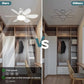 ⏳LAST DAY SALE 64% OFF🔥40W LED Ceiling Fan Light – 20.5” Ultra-Quiet with Remote 🎯 | E27 + FREE B22 Adapter 🔌 | For Bedroom 😴, Kitchen 👩‍🍳 & Garage 🛠️ – UK Ready! 🇬🇧