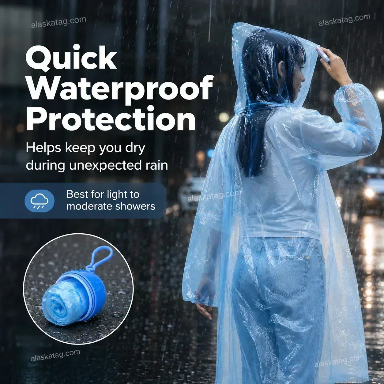🌧️56% OFF NOW! Pocket‑Size Disposable Raincoat for Unexpected Showers, Compact Ball‑Packaged Waterproof Emergency Poncho, One‑Size‑Fits‑All Lightweight Rain Protection for Travel, Hiking & Outdoor Events