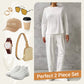 💎 55% OFF! 💎Round-Neck Long-Sleeved Top ＆ Pants 2-Piece Set | Wrinkle-Free & Breathable |