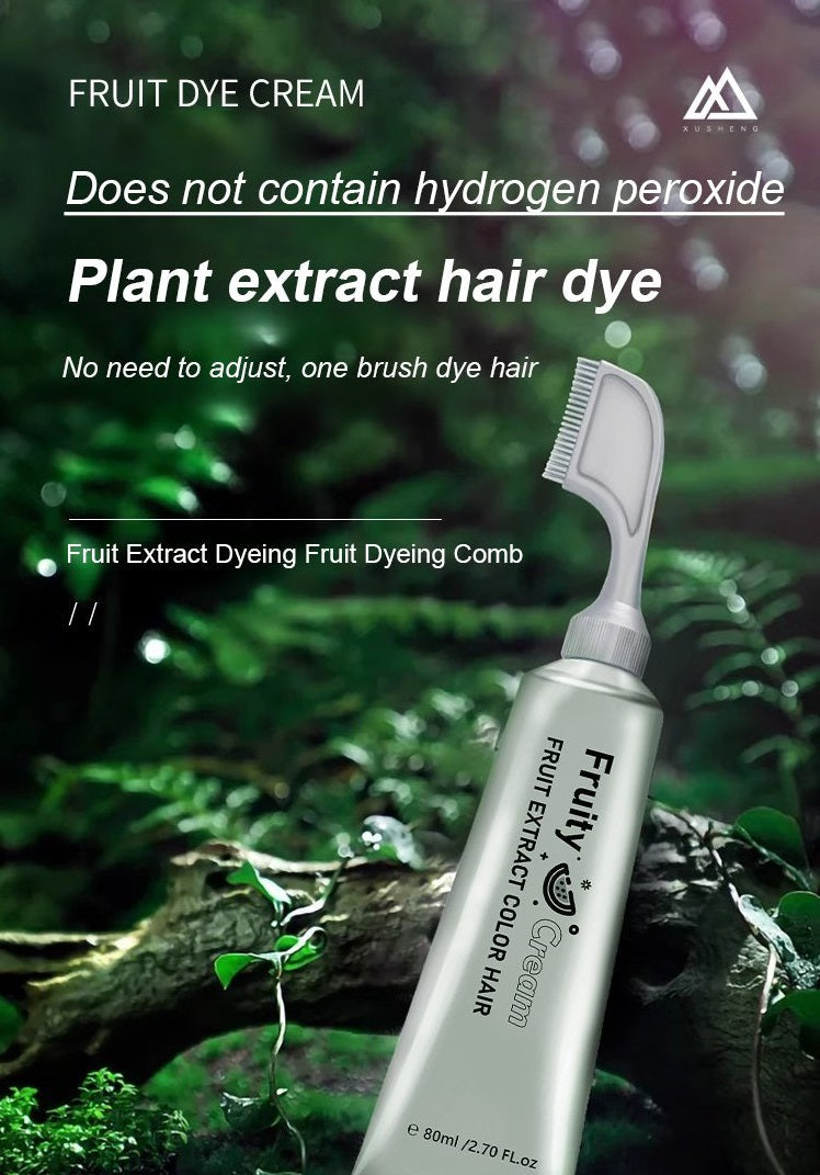 🎁Buy 1 Get 1 Free|Fruit Essence Hair Dyeing Comb – Cream & Comb in One, No-Mix Plant Formula