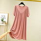 💗🌹Special Promotion🎁💗Super Soft Comfortable Short Sleeve Loose Pajama Dress（The more you buy, the higher the discount）