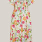⏰Summer Hot Sale 52% OFF💃Floral Smocked Square Neck Midi Dress with Pockets