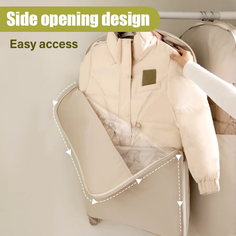 🔥2025 Space Saving Hanging Garment Bag with Self Compression Zipper
