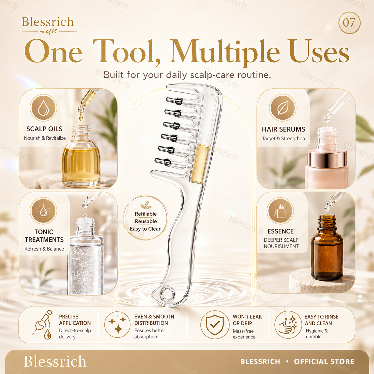 🎁💥LAST DAY SPECIAL PRICE!⏰💕🌟Scalp Serum Applicator Comb