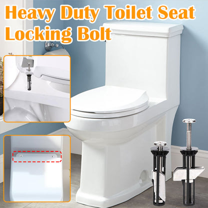 🚽🔩50% OFF NOW! Heavy Duty Toilet Seat Fastener Bolt kit – Universal Locking Screws, Anti-Wiggle Toilet Seat Hardware for Secure & Stable Installation