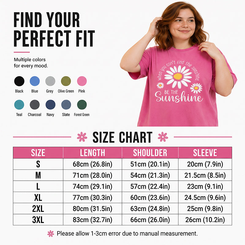 🌼LIMITED TIME 51% OFF! 👕 Vintage Washed Daisy T-Shirt – Soft Breathable Blend, Relaxed Drop Shoulder Fit and Retro Everyday Style