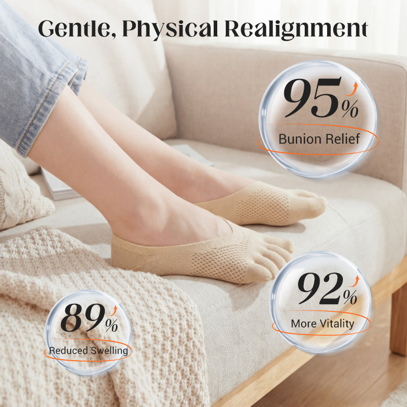🎉BUY 2 GET 1 FREE（3pcs）✨Orthopedic Invisible Toe Socks|Summer Five-Toe Shallow Socks🌸
