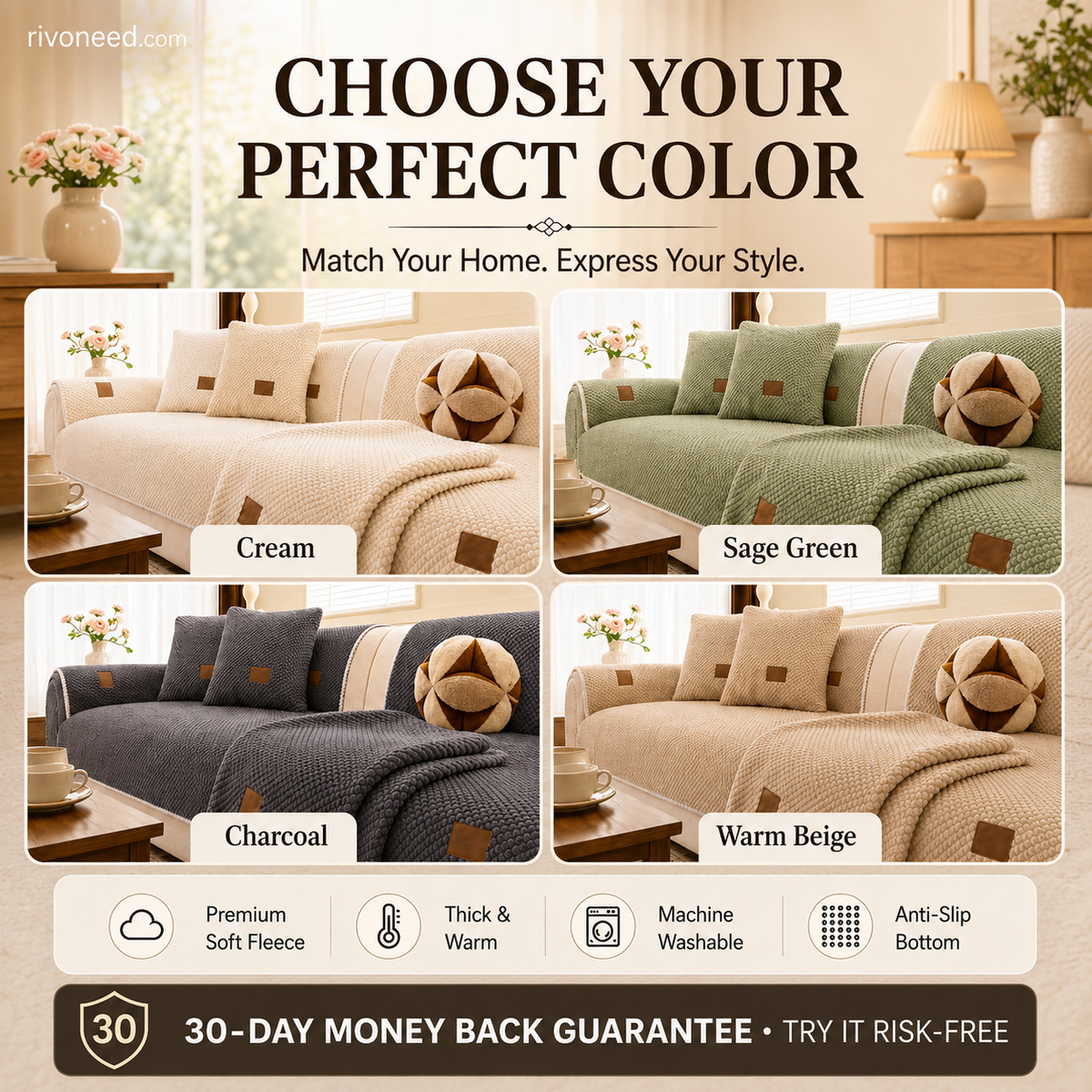 Thickened Non-Slip Washable Sofa Cover