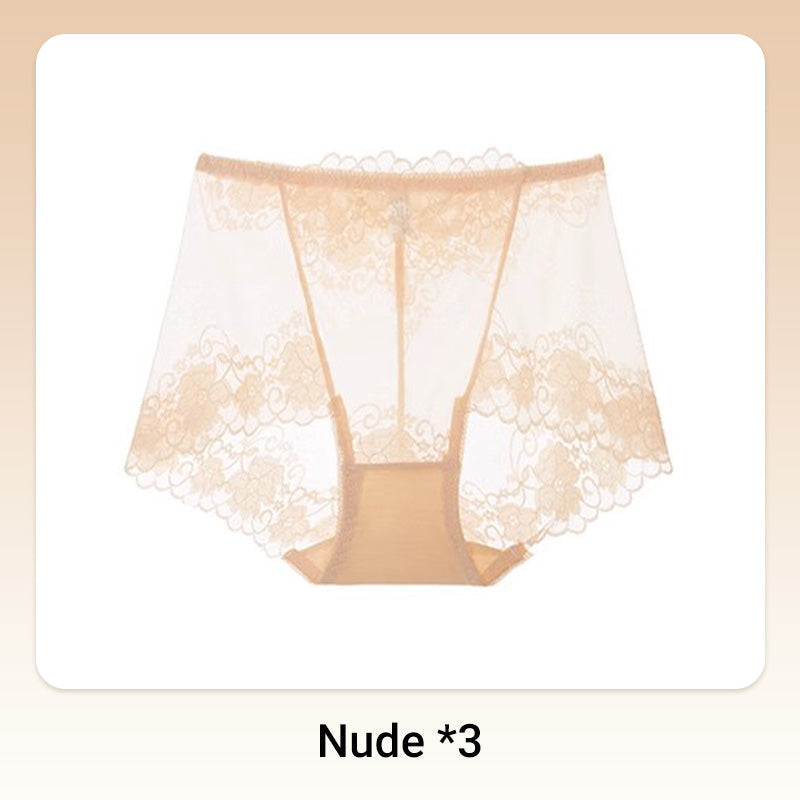 💥Hot Sale 50%OFF😍Women's Hand-Crocheted Lace High-Rise Boxer Briefs