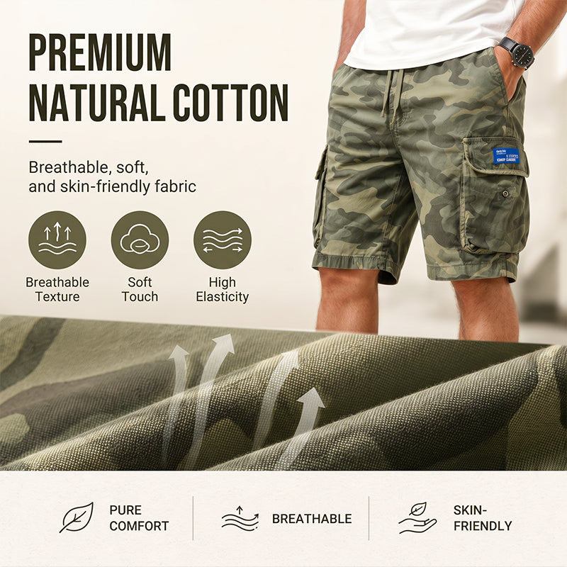 🩳 LIMITED-TIME 52% OFF! ✨ Men's Casual Relaxed Fit Cargo Shorts – Multi-Pockets, Breathable, Rugged 🌲
