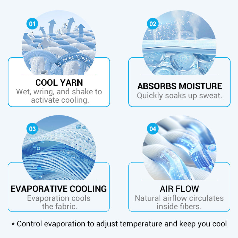 🔥Summer Hot Sale - BUY 1 GET 1 FREE!!⚡50K+ SOLD!❄️Cold Sweat Towel You Can Use Anywhere, Anytime! Reusable Soft Absorbent Cooling Portable