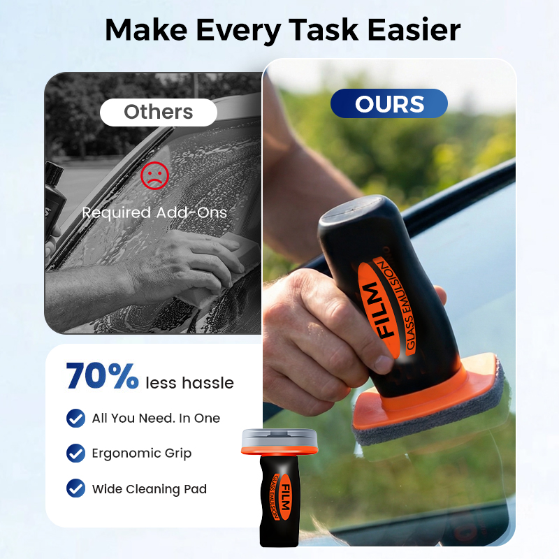 🔥Buy 2 Get 1 Free🔥Car-Grade Clarity. For Your Car. And Your Bathroom | Auto Glass Side Window Oil Film Removal Cleaner