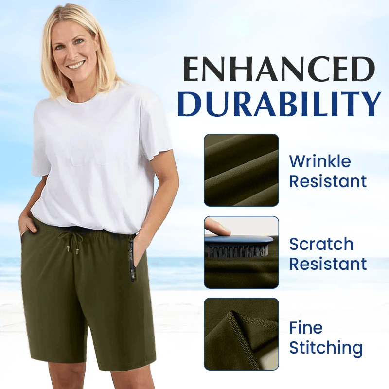 💝LAST DAY BUY 1 GET 1 FREE - Each Only £9.49!!💝Women's Ice Silk Quick Drying Stretch Shorts