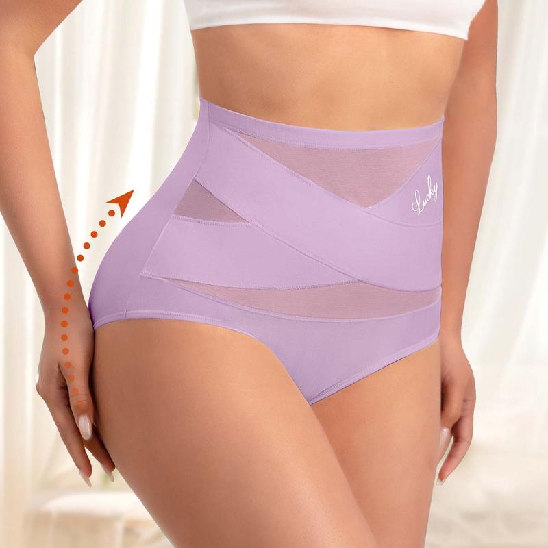 🌸  Special Price £6.49（each） ! 🔥Buy 1 Get 1 Free🎁Plus-Size High-Waist Cross Tummy Control Panties