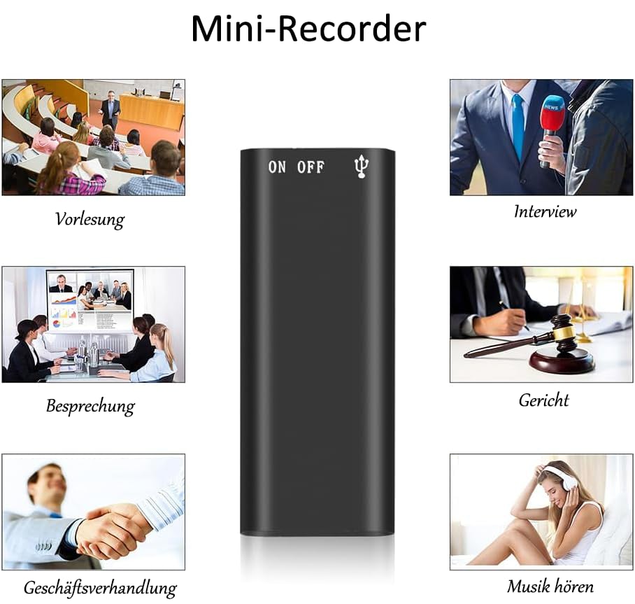 🎙️  Mini Voice Recorder – 15-Hr Battery for Lectures & Meetings