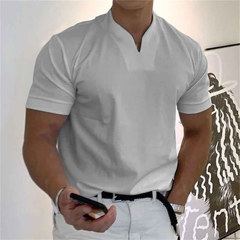 ⏰ Now only 57% off! 💎 Men Gentlemans Business Short Sleeve Fitness T-shirt