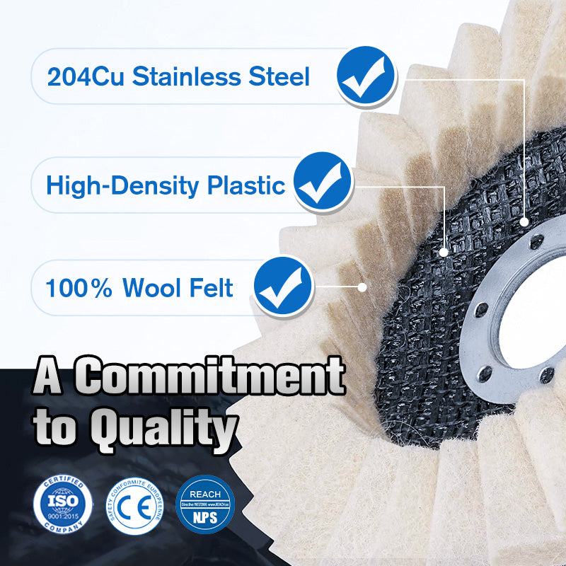 🎁Black Friday Sale - Limited time 53% OFF🎁✨Wool Felt Flap Polishing Disc