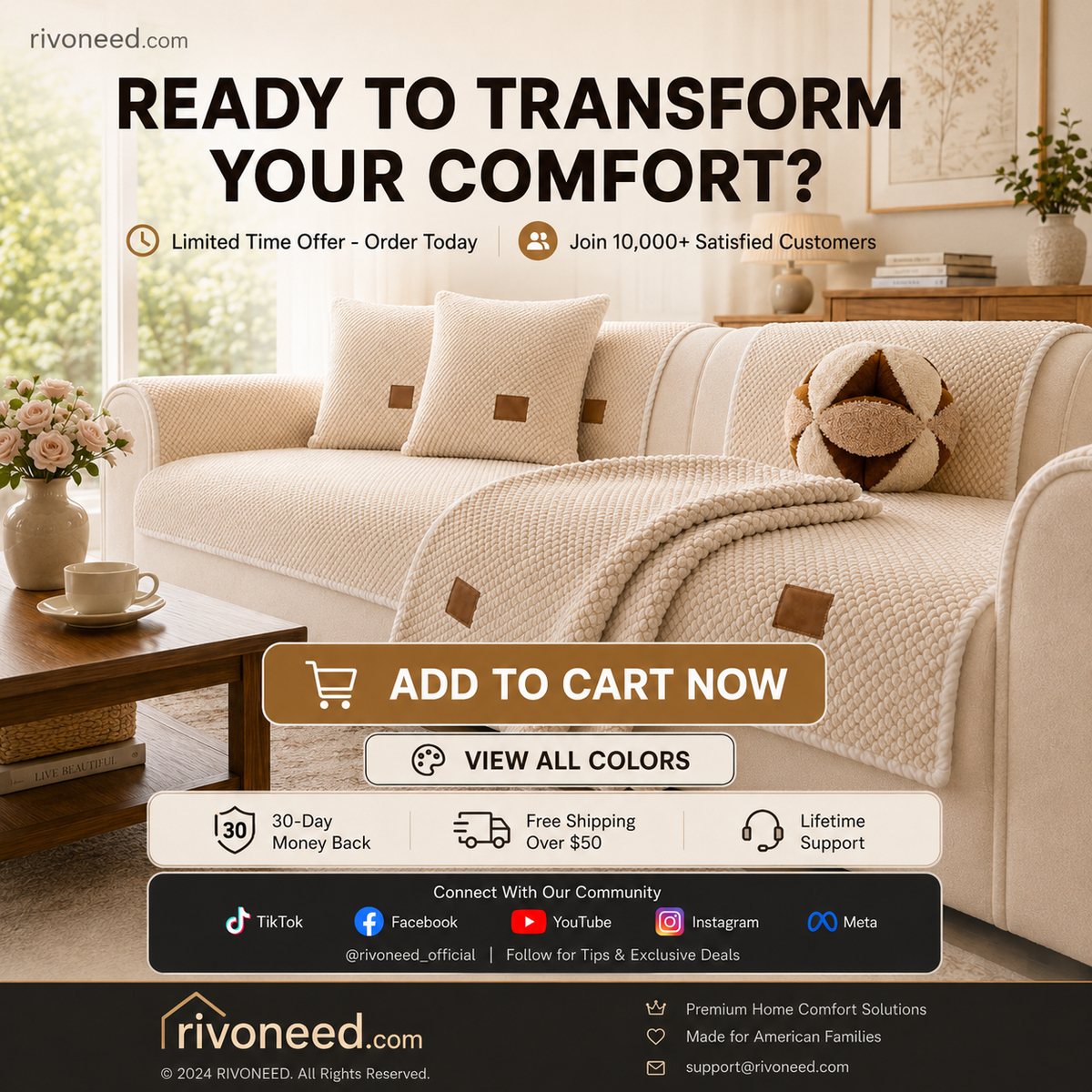 Thickened Non-Slip Washable Sofa Cover