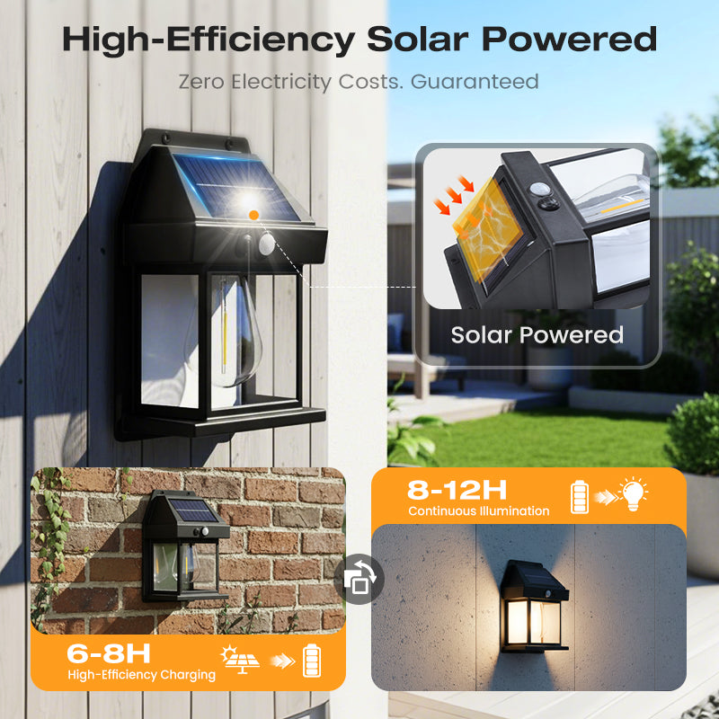 💡SOLAR WALL LIGHT - Motion Sensor & Weatherproof