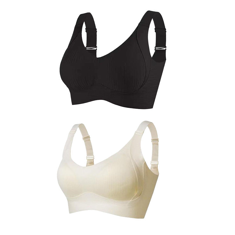 🎁2026 HOT SALE 50% Off💕Subtle Striped Seamless Bra with W-Support – Comfort & Style!