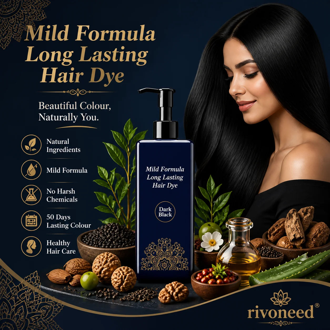 Mild Formula Long Lasting Hair Dye