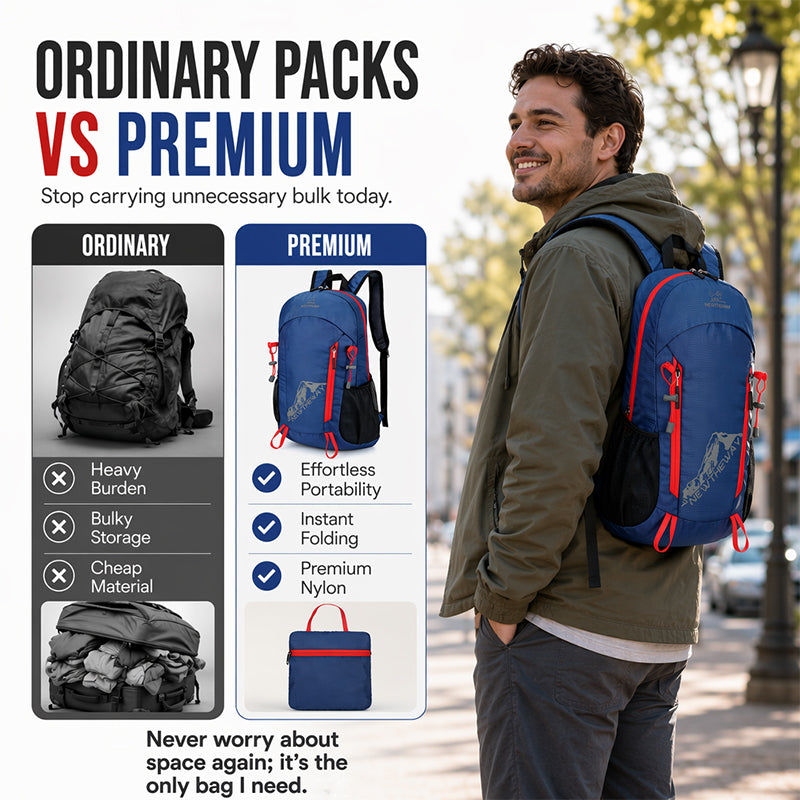 🎒Foldable Waterproof Camping Backpack