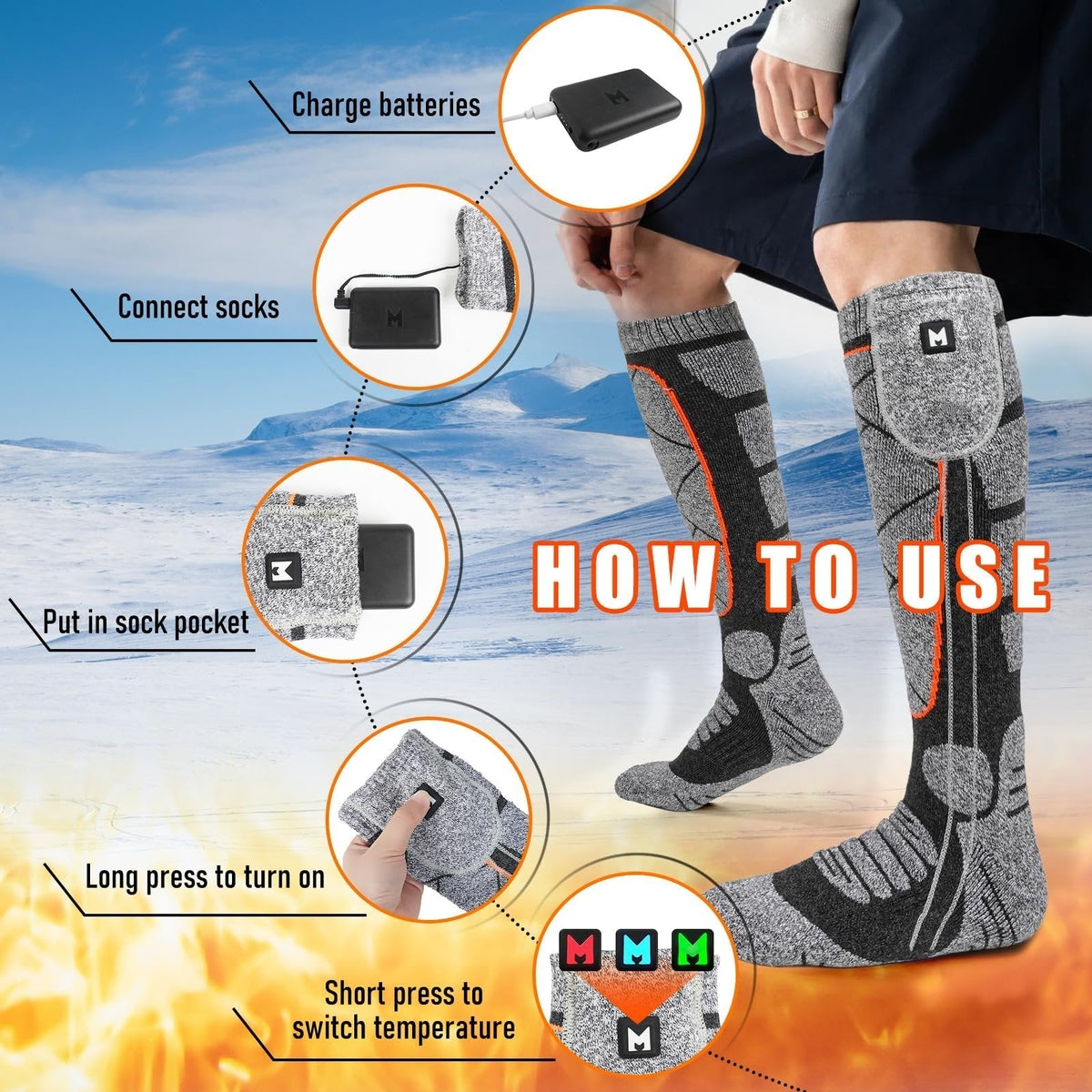 🥳2026 HOT SALE🥳Rechargeable Heated Socks for Men & Women