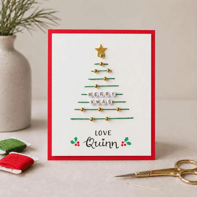 🏆🔥💖🎄 🧵Merry & Bright Christmas DIY Kit– Create Beautiful Handmade Holiday Cards ✨