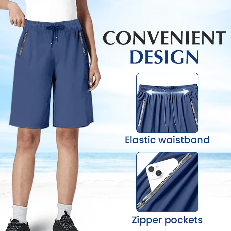 💝LAST DAY BUY 1 GET 1 FREE - Each Only £9.49!!💝Women's Ice Silk Quick Drying Stretch Shorts